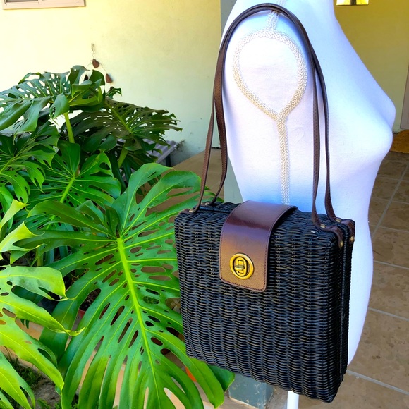 HOBO Handbags - HOBO International Rattan Shoulder Bag - Black